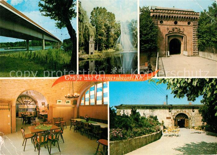 Germersheim Rheinbruecke Schwanenweiher Weissenburger Tor PWV Wanderheim