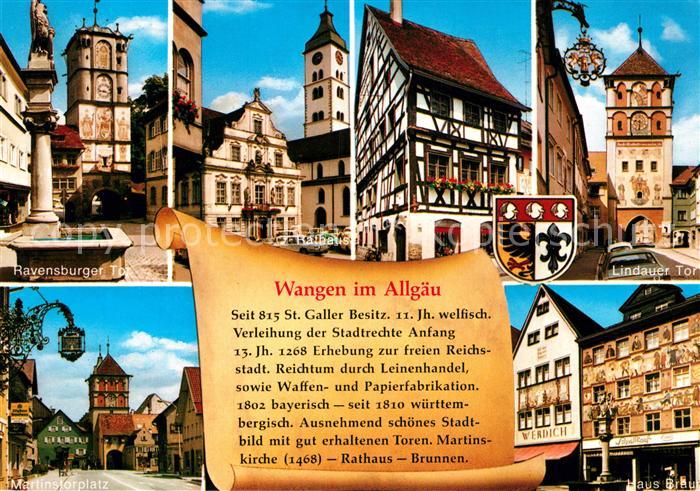 Wangen Allgaeu Ravensburger Tor Lindauer Tor Martinstorplatz Breul