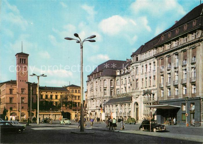 Erfurt Bahnhofsplatz mit HO Hotel Erfurter Hof