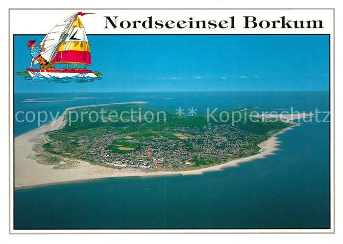 BORKUM Nordseebad Niedersachsen Fliegeraufnahme