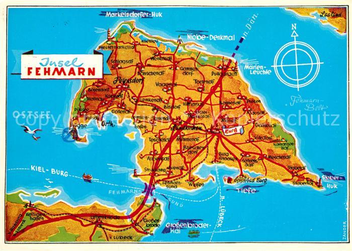 Insel Fehmarn Fliegeraufnahme