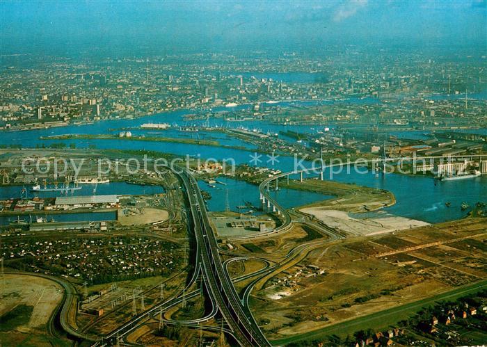 HAMBURG  CITY Koehlbrandbruecke und Hafen