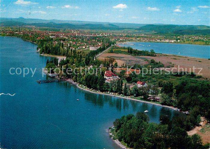 Radolfzell Bodensee Halbinsel Mettnau Fliegeraufnahme