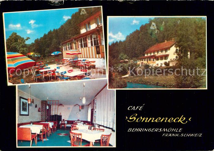 Behringersmuehle Cafe Sonneneck Terrasse Gastststube