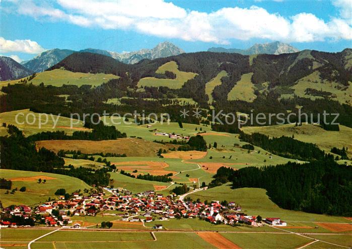 Altstaedten Allgaeu Fliegeraufnahme mit Rotspitze und Daumen