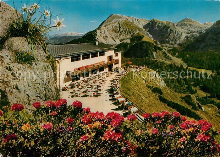 Bad Reichenhall Dennerbahn Berggaststaette mit Schneibstein