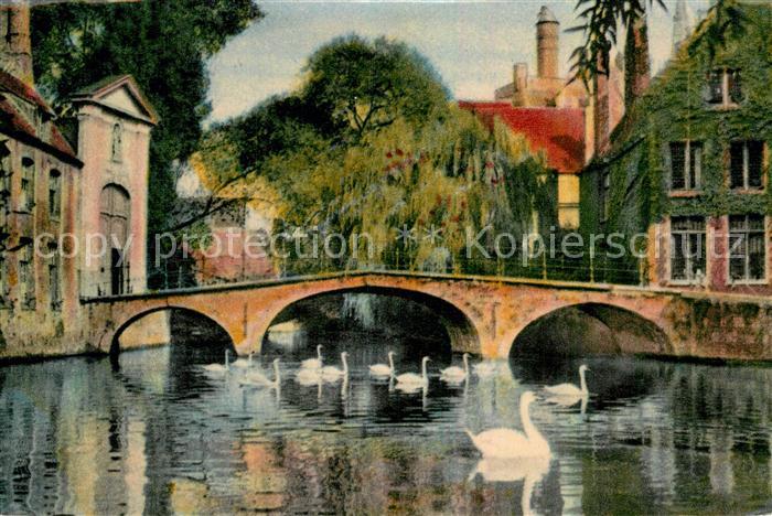 BRUGGE Bruges Belgie Entree du Beguinage Eingang zum Beginenhof Schwaene