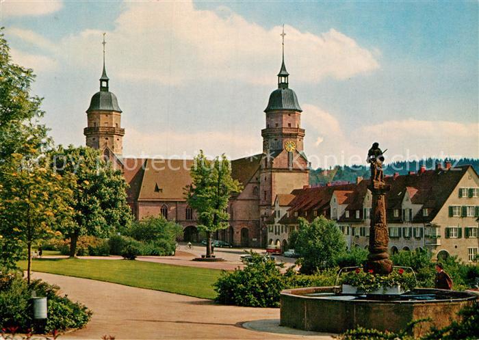 FREUDENSTADT BW Marktplatz Brunnen Stadtkirche Kurort im Schwarzwald