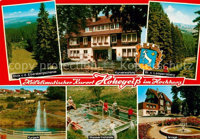 Hohegeiss Harz Blick von der Ebersbergschanze Kurverwaltung Lampertsberg Kurpark