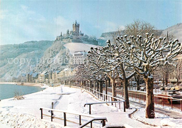 Cochem Mosel Winterpanorama mit Reichsburg
