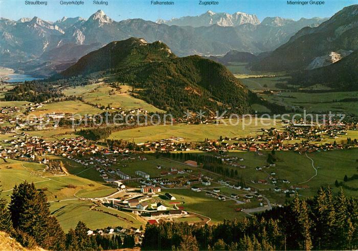 Pfronten Ostallgaeu Bayern Gesamtansicht mit Alpenpanorama