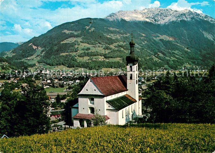 Tschagguns Vorarlberg Kirche Blick gegen Schruns und Hochjoch Montafon