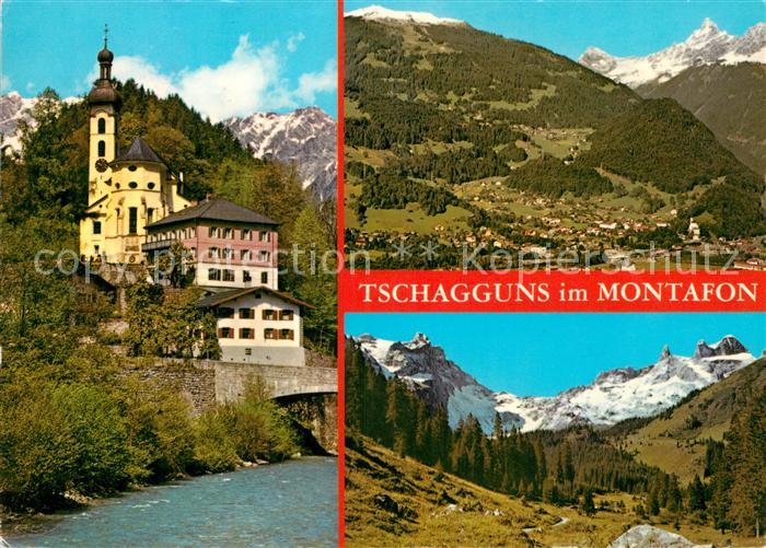 Tschagguns Vorarlberg Wallfahrtskirche Blick gegen Golm und Z