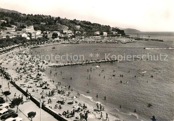 Le Lavandou La plage vue aérienne