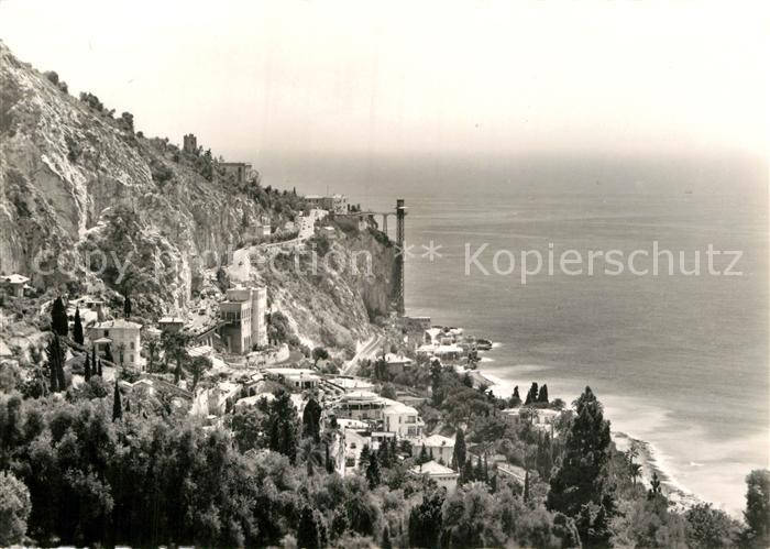 Menton Alpes Maritimes Vue generale sur la Frontiere Cote