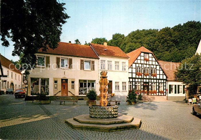 Tecklenburg Steinfurt NRW Marktplatz Brunnen Fachwerkhaus