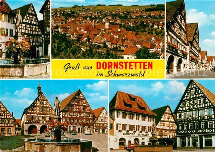 Dornstetten Wuerttemberg Altstadt Brunnen Fachwerkhaeuser