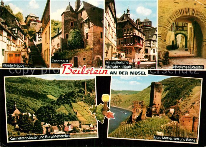 Beilstein Mosel Klostertreppe Zehnthaus Fachwerkhaeuser Stadttor Burg Metternich