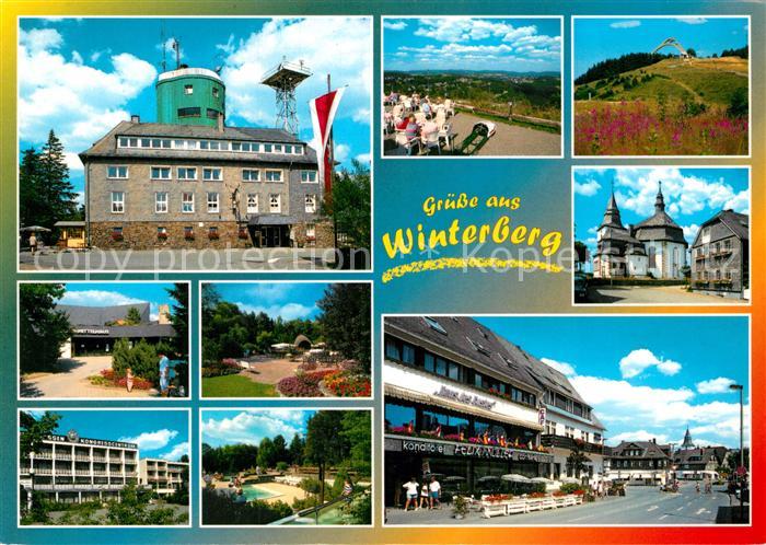 Winterberg Hochsauerland Teilansichten Hotel Restaurant Park Skisprungschanze Ki