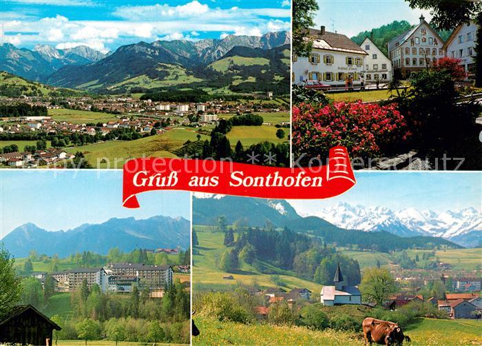 Sonthofen Oberallgaeu Gesamtansicht mit Alpenpanorama Allgaeu Stern Hotelpark OT