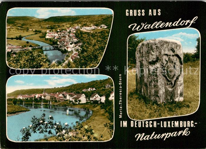 Wallendorf Eifel Panorama Ferienort an Sauer und Our Maria Theresia Stein Deutsc