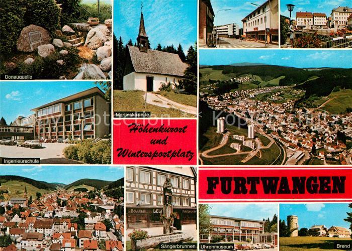 Furtwangen Donauquelle Ingenieurschule Kapelle Saengerbrunnen Uhrenmuseum Brend