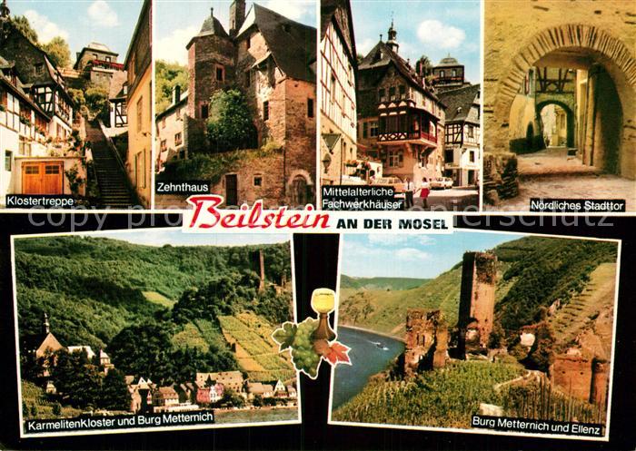 Beilstein Mosel Klostertreppe Zehnthaus Fachwerkhaeuser Stadttor Burg Metternich