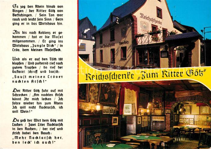 Kroev Mosel Reichsschenke Zum Ritter Goetz Gedicht Goetz von Berlichingen