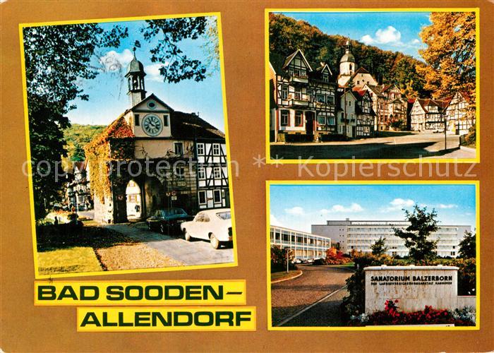 Bad Sooden-Allendorf Torbogen Altstadt Fachwerkhaeuser Sanatorium