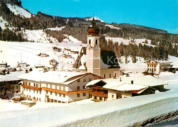 Achenkirch Ortsansicht mit Kirche Winterpanorama