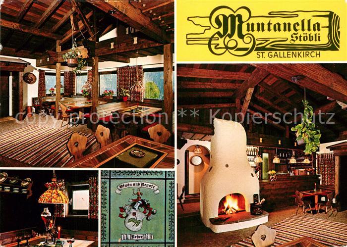 St Gallenkirch Vorarlberg Muntanella Stoebli Gaststaette Kaminzimmer