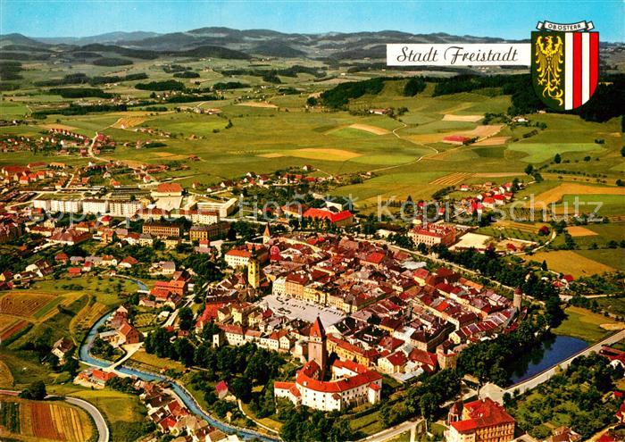Freistadt Muehlviertel Mittelalterliche Stadt Fliegeraufnahme