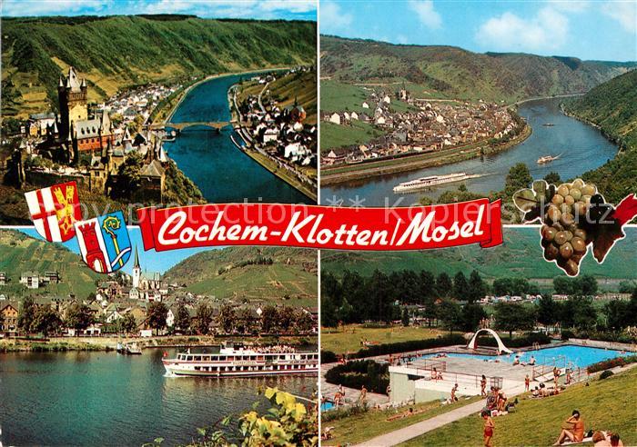 Klotten Panorama Moseltal Reichsburg Ausflugsdampfer Freibad