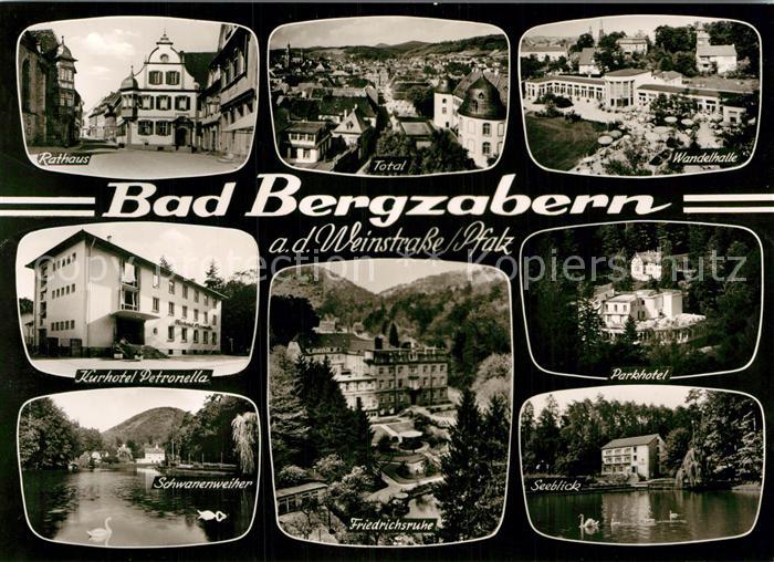 Bad Bergzabern Rathaus Kurhotel Schwanenweiher Wandelhalle Parkhotel Seeblick Fr