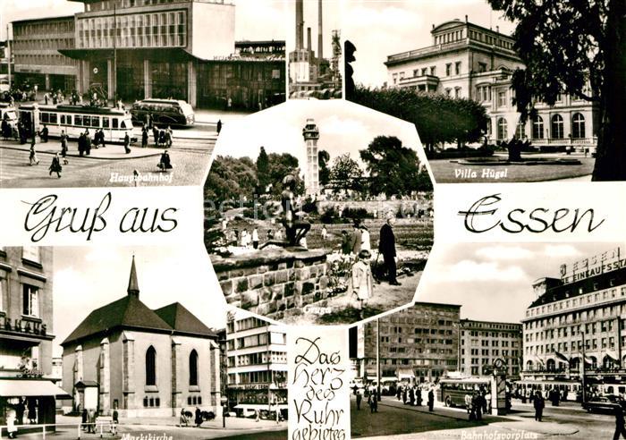Essen Ruhr Hauptbahnhof Vorplatz Villa Huegel Marktkirche Grugapark