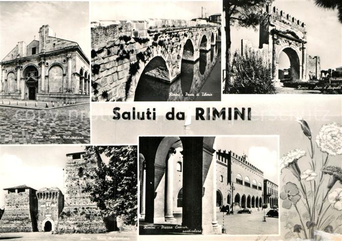 Rimini Lempio Malatestiano Ponte di Tiberio Arco d Augusto Piazza Cavour Rocca M