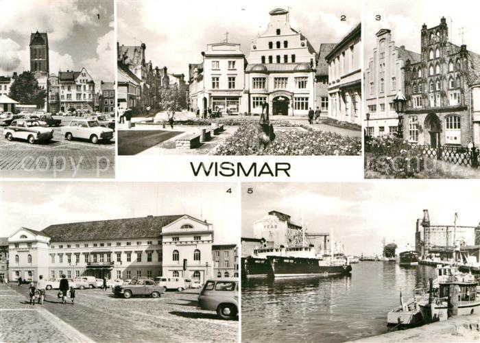 Wismar Mecklenburg Markt Kraemerstrasse Alter Schwede Buergerhaus Rathaus Hafen