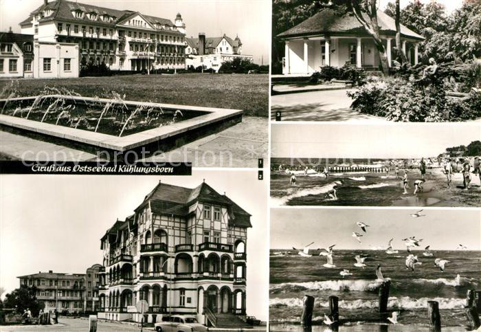 Kuehlungsborn Ostseebad FDGB Erholungsheime Konzertgarten Strand Moewen