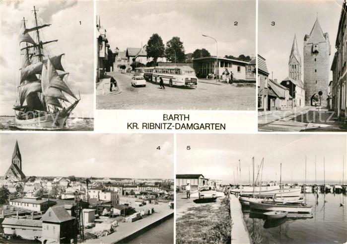 Barth Segelschulschiff Wilhelm Pieck Busbahnhof Rudolf Breitscheid Strasse Segel
