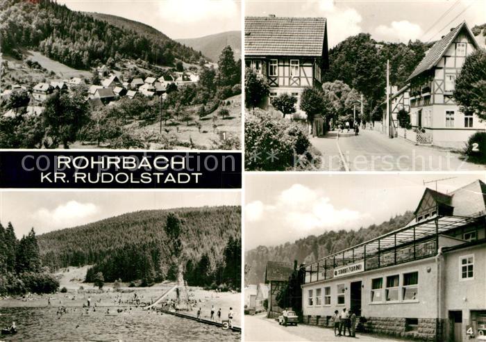 Rohrbach Saalfeld Teilansichten Waldbad Konsum Gaststaette Sorbitzgrund