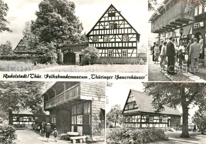 Rudolstadt Volkskundemuseum Thueringer Bauernhaeuser Fachwerk