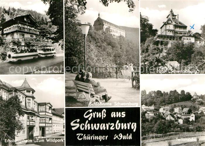 Schwarzburg Thueringer Wald Schweizerhaus Erholungsheim Schlossruine Hotel