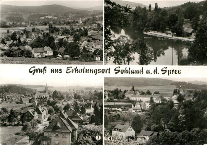 Sohland Spree Teilansicht Erholungsort Stausee mit Gondelanlage Rathaus