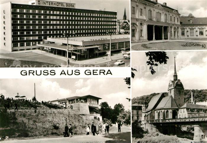 Gera Interhotel Terrassencafe Museum Park der Opfer des Faschismus Weisse Elster