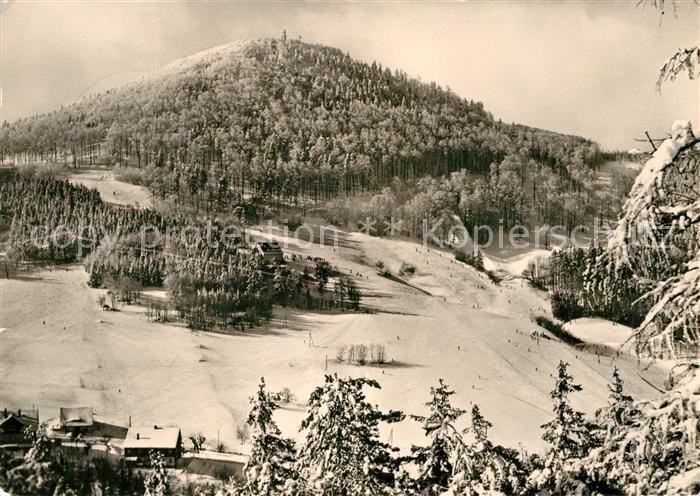 Waltersdorf Zittau Winterpanorama Blick vom Sonneberg zur Lausche