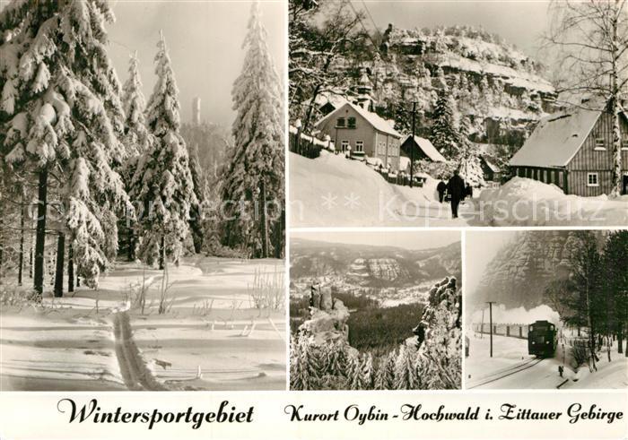 Oybin Sachsen Winterpanorma Hochwald Zittauer Gebirge Felsengasse Schmalspurbahn