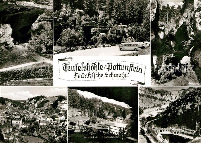 Pottenstein Oberfranken Teufelshoehle Fraenkische Schweiz