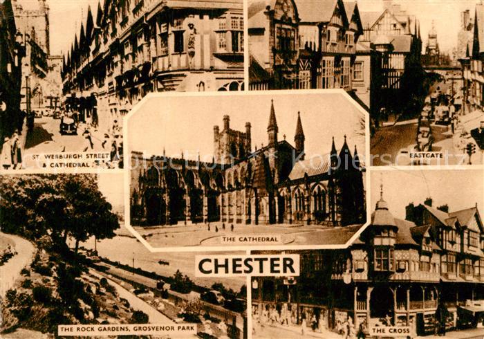 Chester Cheshire St Werburgh Street Cathedral Rock Gardens Grosvenor Park Cathed