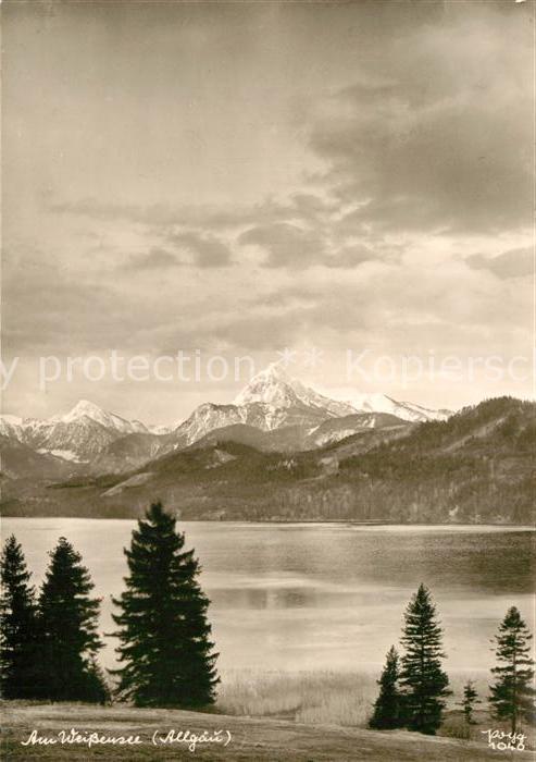 Weissensee Fuessen Allgaeuer Alpen Einzelhandabzug
