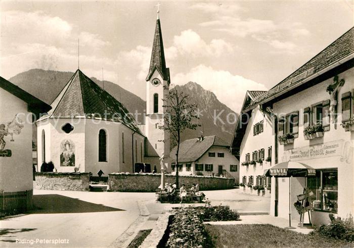 Piding Petersplatz Kirche Hochstaufen Fuderheu Chiemgauer Alpen